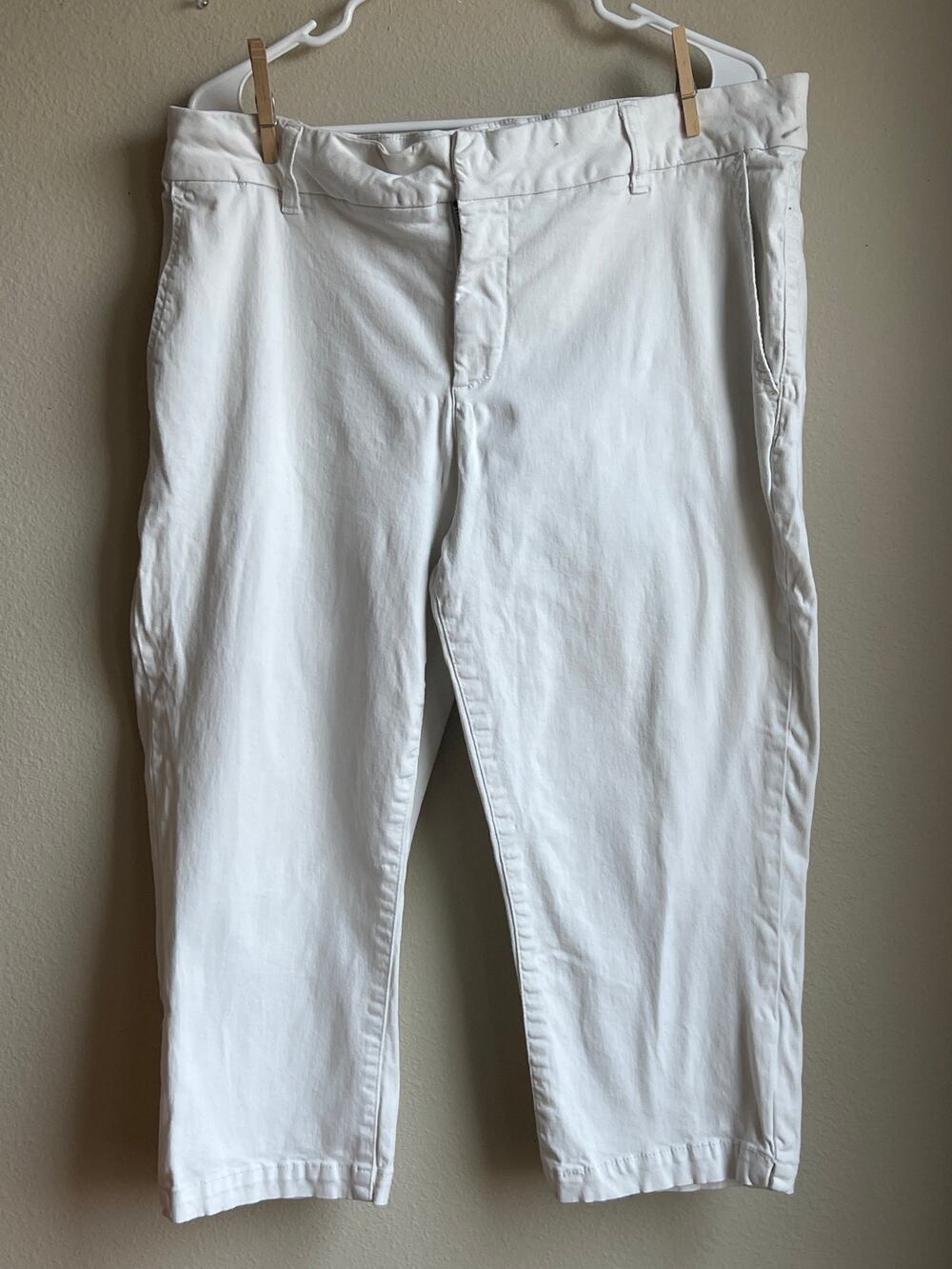 Market & Spruce Stitch Fix White Cropped Capri Pants Size 20W Plus